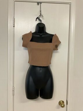 Rusty Dusty Crop Top with Cap Sleeves